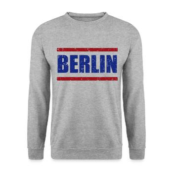 Berlin - Sweat-shirt Unisexe - gris chiné - Devant - Alina (178cm) & Michal (187cm)