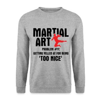 Mixed Martial Arts MMA - Unisex Pullover - Weißgrau meliert - Vorne - Alina (178cm) & Michal (187cm)