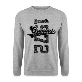 54TH BIRTHDAY ORIGINAL 1972 - Unisex Sweatshirt - salt & pepper - Front - Alina (178cm) & Michal (187cm)