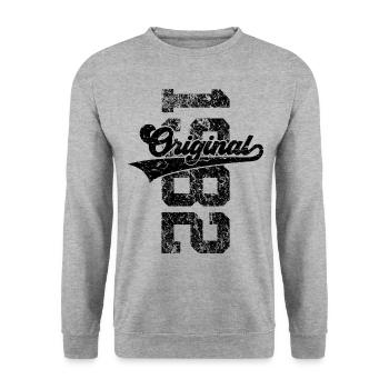 44TH BIRTHDAY ORIGINAL 1982 - Unisex Sweatshirt - salt & pepper - Front - Alina (178cm) & Michal (187cm)