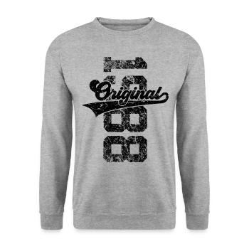 38TH BIRTHDAY ORIGINAL 1988 - Unisex Sweatshirt - salt & pepper - Front - Alina (178cm) & Michal (187cm)