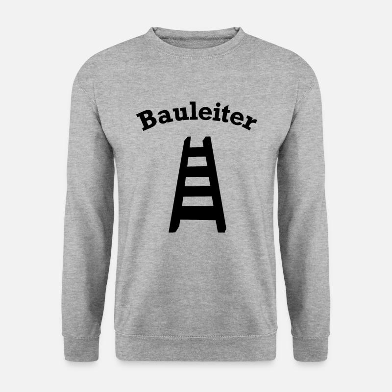 Bauleiter Stehleiter Baustelle Baustellen Leiter - Unisex Pullover - Weißgrau meliert