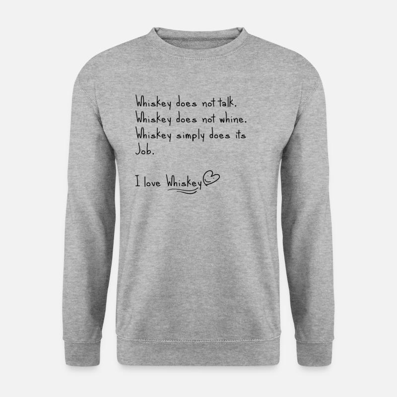 Ich liebe Whiskey - Unisex Pullover - Weißgrau meliert