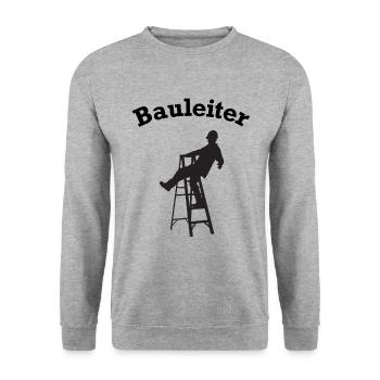 Bauleiter Stehleiter Baustelle Baustellen Leiter - Unisex Pullover - Weißgrau meliert - Vorne - Alina (178cm) & Michal (187cm)