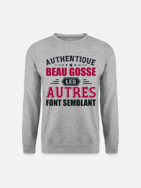 Authentic Handsome Kid - Unisex Sweatshirt - salt & pepper
