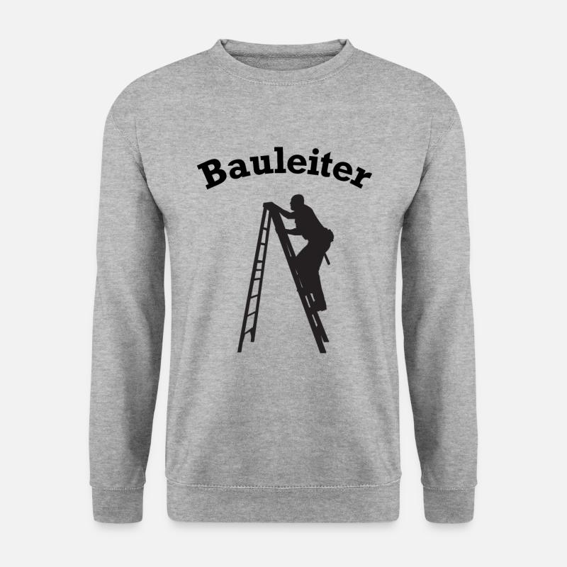 Bauleiter Baustelle Baustellen lustig - Unisex Pullover - Weißgrau meliert