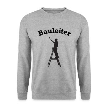 Funny Construction Manager Head Construction Site Design - Unisex Sweatshirt - salt & pepper - Front - Alina (178cm) & Michal (187cm)