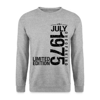 Birthday 1975 July 1975 July 1975 - Unisex Sweatshirt - salt & pepper - Front - Alina (178cm) & Michal (187cm)