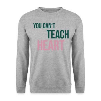 Saying You Can't Teach Heart - Unisex Sweatshirt - salt & pepper - Front - Alina (178cm) & Michal (187cm)