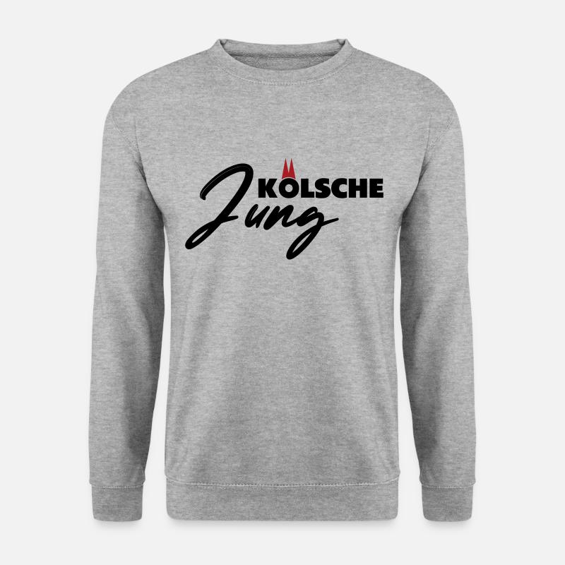 Kölsche Jung - Unisex Pullover - Weißgrau meliert
