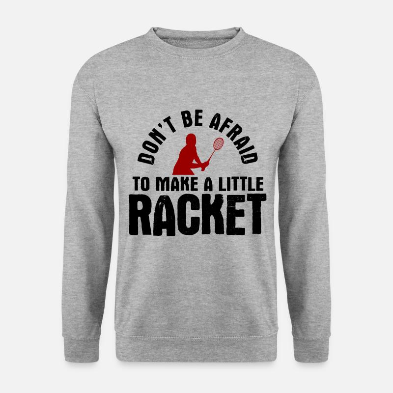 Badminton - Unisex Pullover - Weißgrau meliert