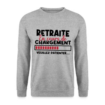 Retraite en cours de chargement - Sweat-shirt Unisexe - gris chiné - Devant - Alina (178cm) & Michal (187cm)