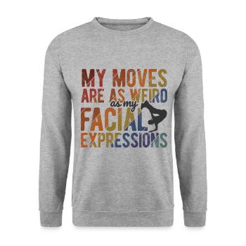 Breakdancing Tanzen für Tänzer - Unisex Pullover - Weißgrau meliert - Vorne - Alina (178cm) & Michal (187cm)