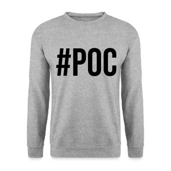 Hashtag People of Color PoC - Unisex Sweatshirt - salt & pepper - Front - Alina (178cm) & Michal (187cm)