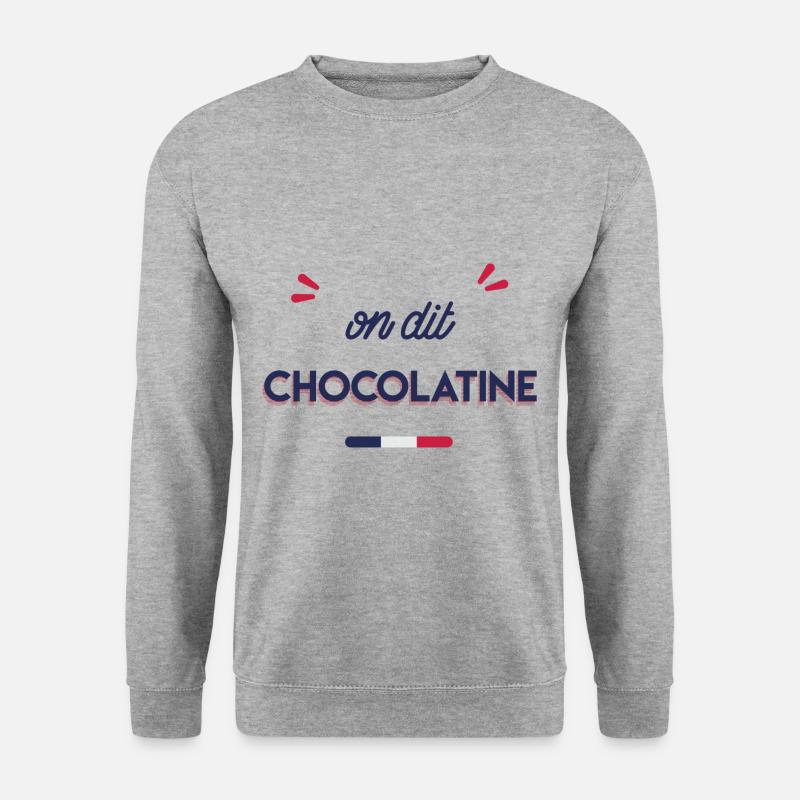 Wir sagen Chocolatin - Unisex Pullover - Weißgrau meliert