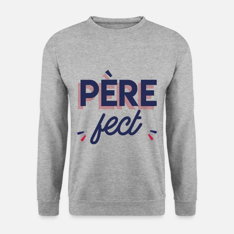 Vater fect - Unisex Pullover - Weißgrau meliert