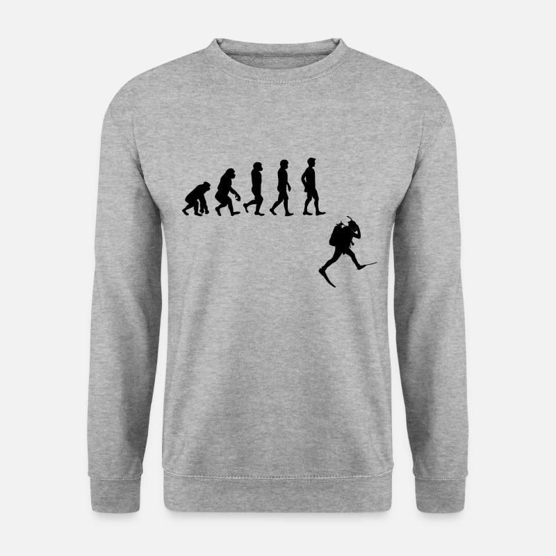 Evolution Freediving Free Diving Plongée - Unisex Sweatshirt - salt & pepper