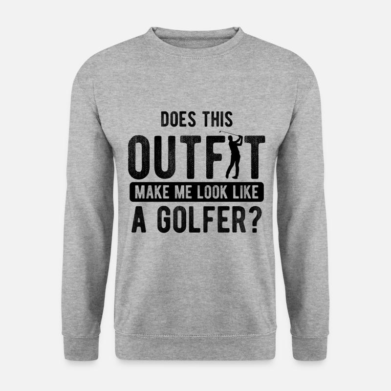 Golfplatz zum Golfen Golf - Unisex Pullover - Weißgrau meliert