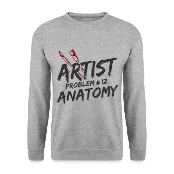 Maler Zeichner für Künstler - Unisex Pullover - Weißgrau meliert - Vorne - Alina (178cm) & Michal (187cm)