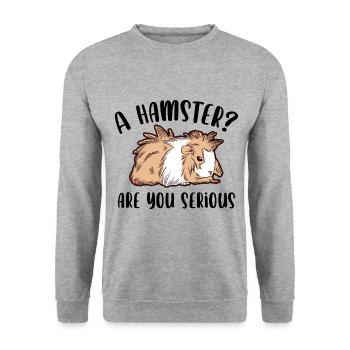 Nagetier Meerschwein Meerschweinchen - Unisex Pullover - Weißgrau meliert - Vorne - Alina (178cm) & Michal (187cm)