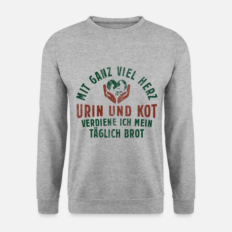 Pflegekraft - Unisex Pullover - Weißgrau meliert