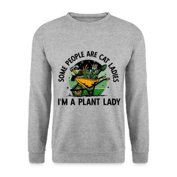 Landschaftsgärtner Hobbygärtner Gärtner - Unisex Pullover - Weißgrau meliert - Vorne - Alina (178cm) & Michal (187cm)