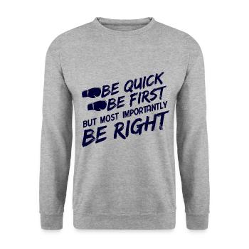 Boxsport Boxing - Unisex Pullover - Weißgrau meliert - Vorne - Alina (178cm) & Michal (187cm)