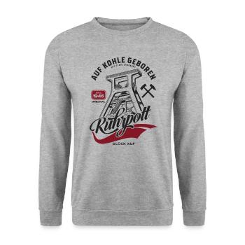 Ruhrpott - Sur le charbon Né - Sweat-shirt Unisexe - gris chiné - Devant - Alina (178cm) & Michal (187cm)