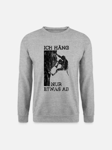 Bouldern Bouldern Und Klettern Motiv Für Boulder F - Unisex Pullover - Weißgrau meliert
