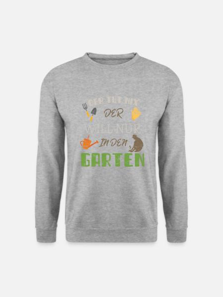 Gärtner - Unisex Pullover - Weißgrau meliert