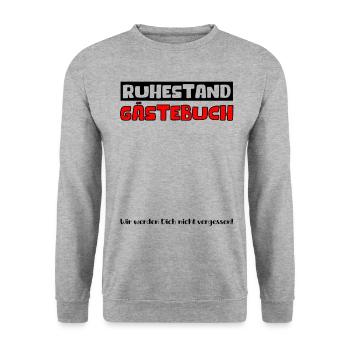 Ruhestand Rente Pension Renteneintritt Abschied - Unisex Pullover - Weißgrau meliert - Vorne - Alina (178cm) & Michal (187cm)