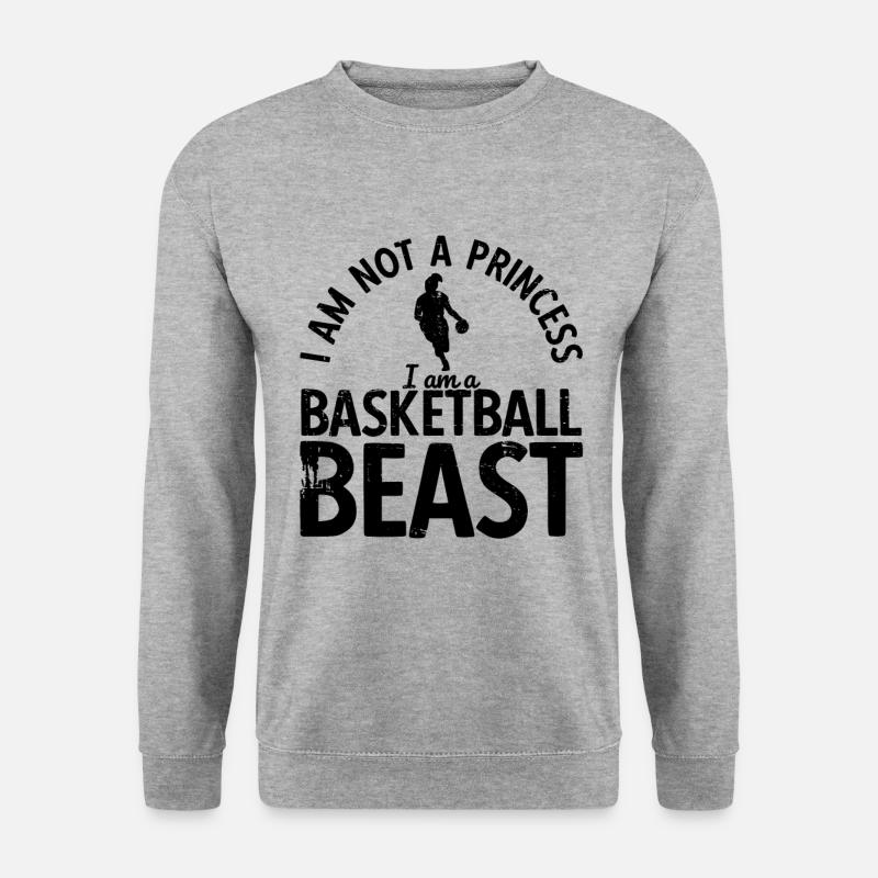 Basketball - Unisex Pullover - Weißgrau meliert