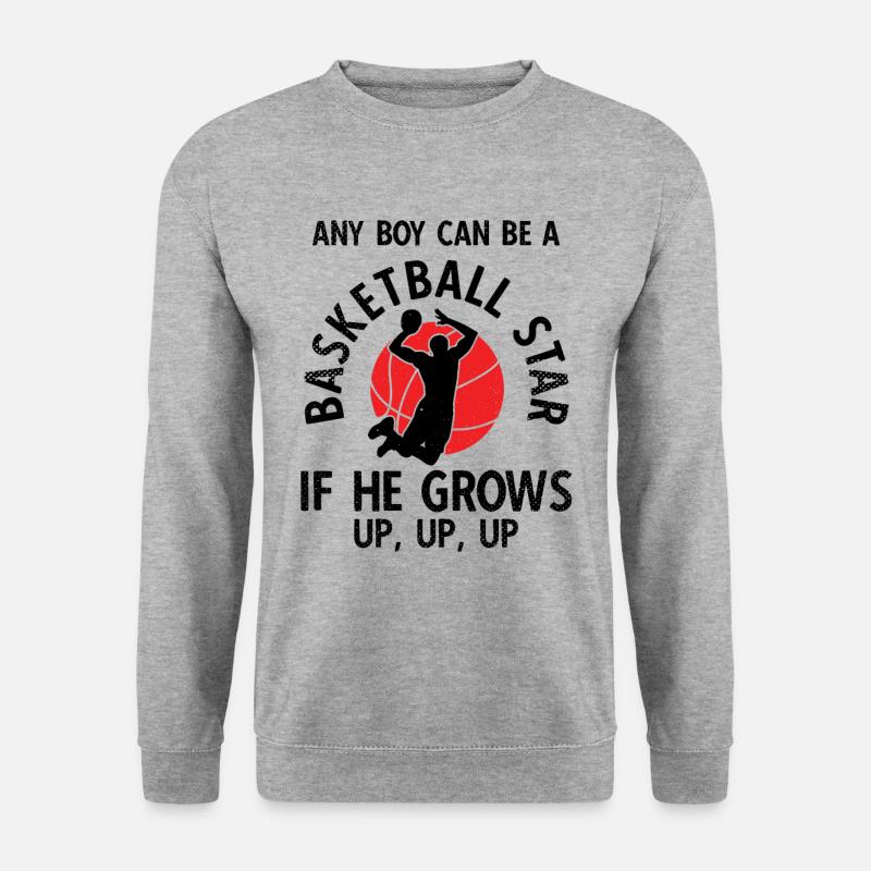 Basketball - Unisex Pullover - Weißgrau meliert