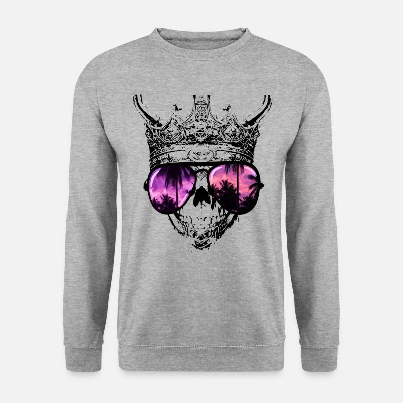 Hipster Skull King - Unisex Sweatshirt - salt & pepper