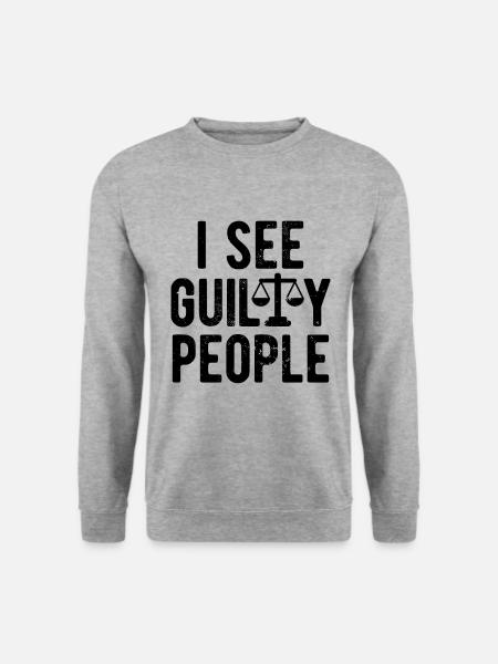 Richter Jurist Anwalt - Unisex Pullover - Weißgrau meliert