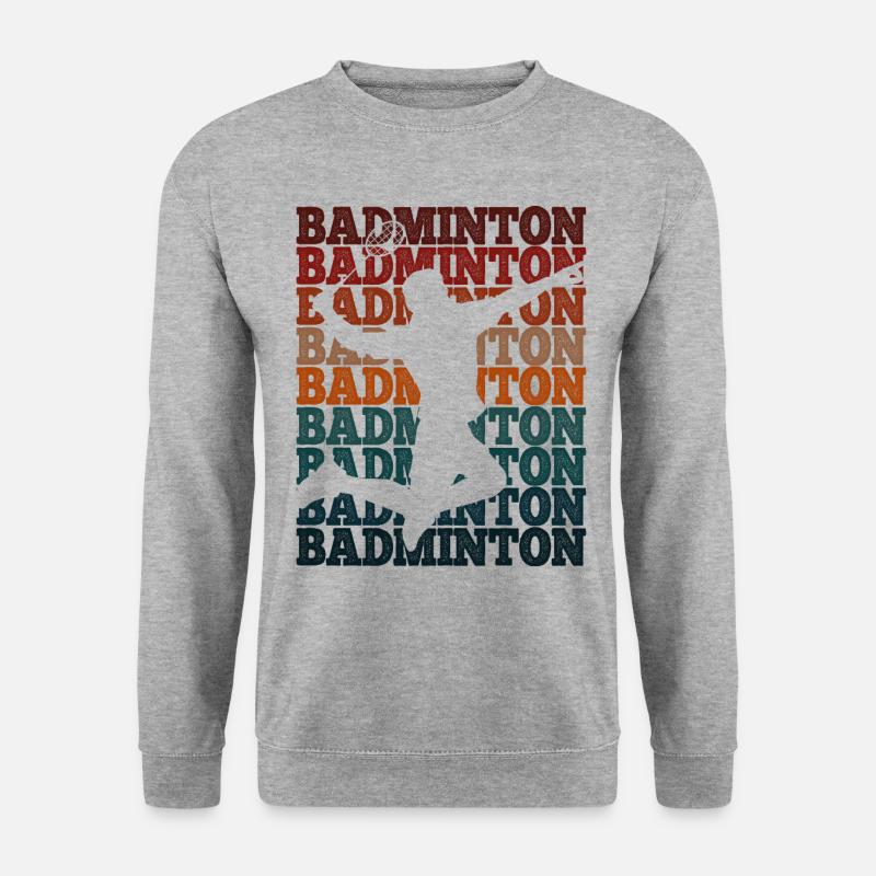 Badminton - Unisex Pullover - Weißgrau meliert