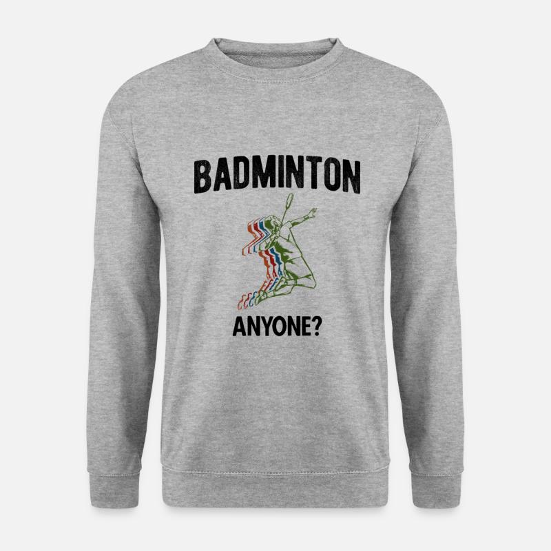 Badminton - Unisex Pullover - Weißgrau meliert