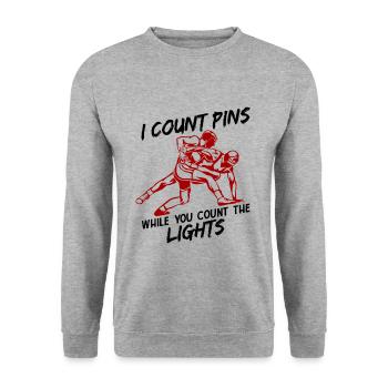 Grappling Martial Arts Wrestling - Unisex Pullover - Weißgrau meliert - Vorne - Alina (178cm) & Michal (187cm)