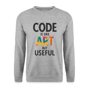 Software Ingenieur Informatiker Programmierer - Unisex Pullover - Weißgrau meliert - Vorne - Alina (178cm) & Michal (187cm)