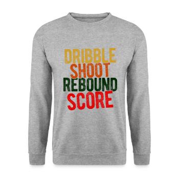 Basketball - Unisex Pullover - Weißgrau meliert - Vorne - Alina (178cm) & Michal (187cm)