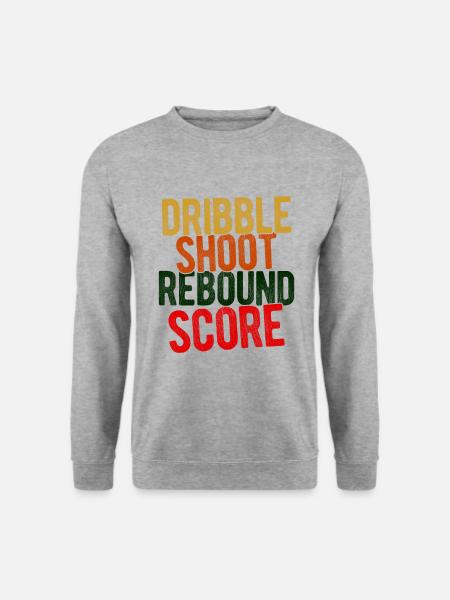 Basketball - Unisex Pullover - Weißgrau meliert