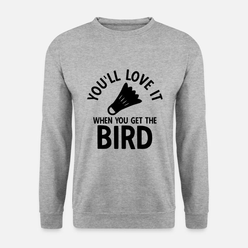 Badminton - Unisex Pullover - Weißgrau meliert