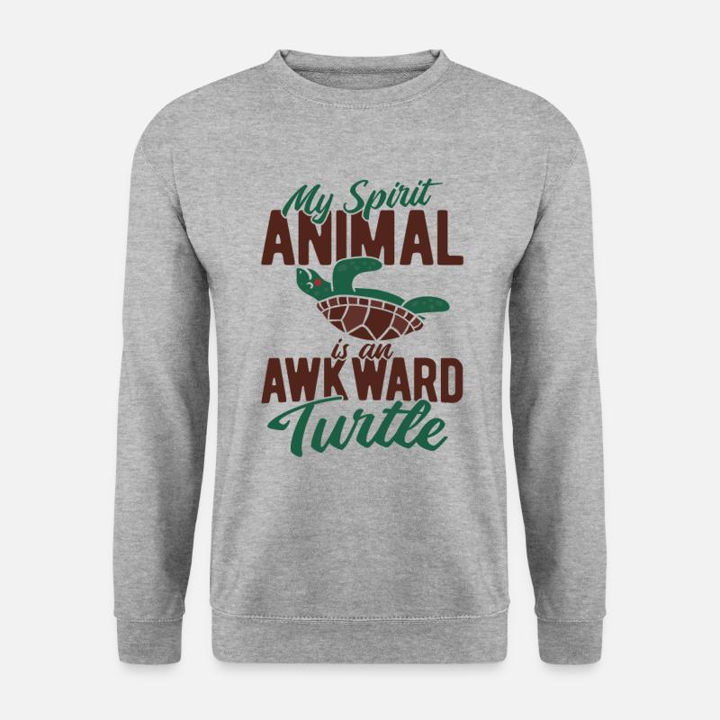 Schildkröten - Unisex Pullover - Weißgrau meliert