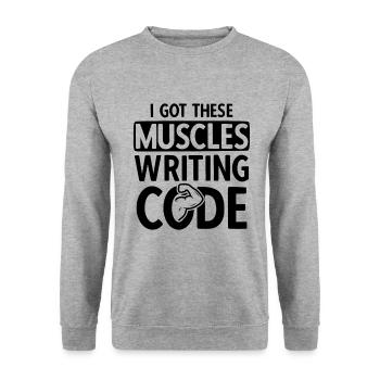 Software Ingenieur Informatiker Programmierer - Unisex Pullover - Weißgrau meliert - Vorne - Alina (178cm) & Michal (187cm)