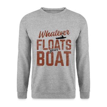 Paddel-Boot Kanu-Fahrer Für Kajak - Unisex Pullover - Weißgrau meliert - Vorne - Alina (178cm) & Michal (187cm)
