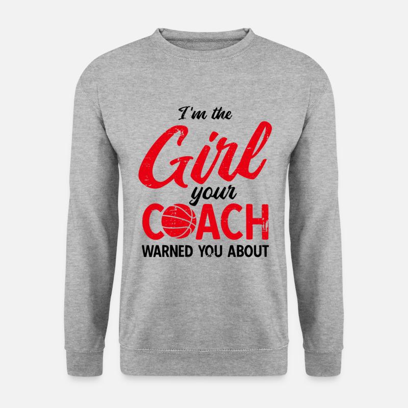 Basketball - Unisex Pullover - Weißgrau meliert