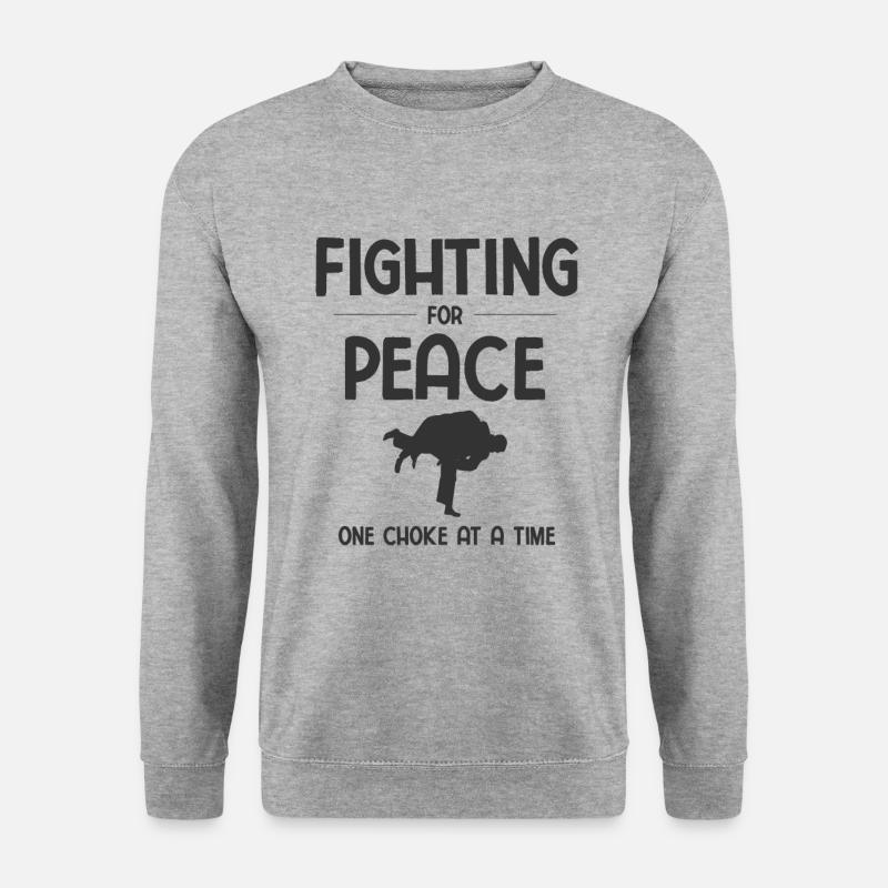 BJJ Jiu Jitsu - Unisex Pullover - Weißgrau meliert