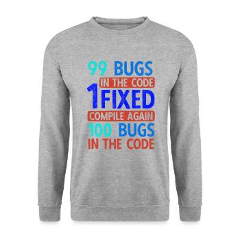 Software Ingenieur Informatiker Programmierer - Unisex Pullover - Weißgrau meliert - Vorne - Alina (178cm) & Michal (187cm)