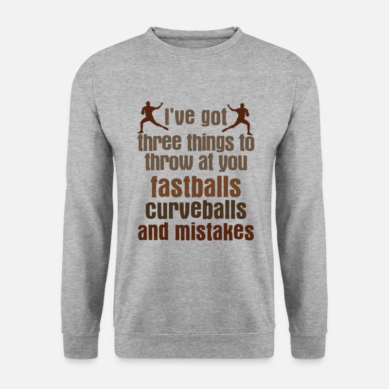 Baseball - Unisex Pullover - Weißgrau meliert