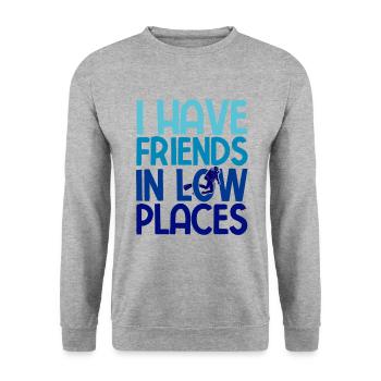 Apnoetaucher Freitaucher Taucher - Unisex Pullover - Weißgrau meliert - Vorne - Alina (178cm) & Michal (187cm)